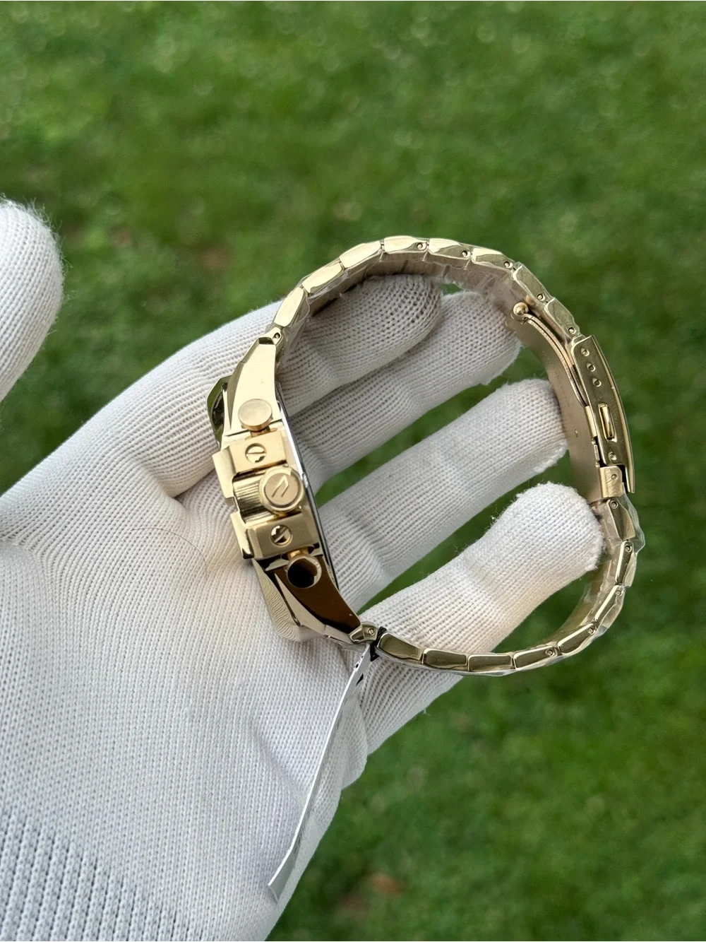 Diesel Gold-Tone mega chief Men's Chronograph Bracelet Watch